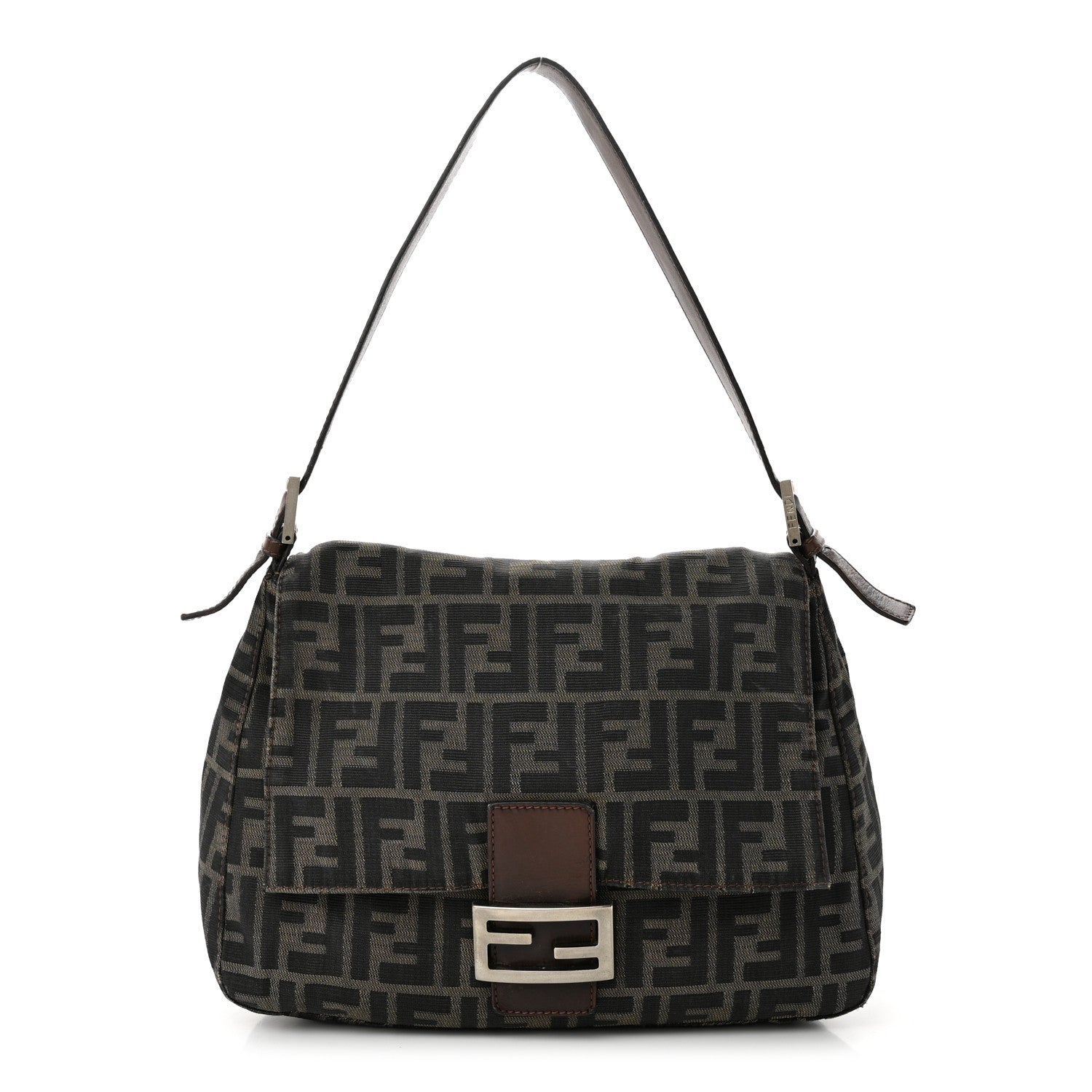 Fendi Zucca Big Forever Mama Baguette Tobacco 1 of 11