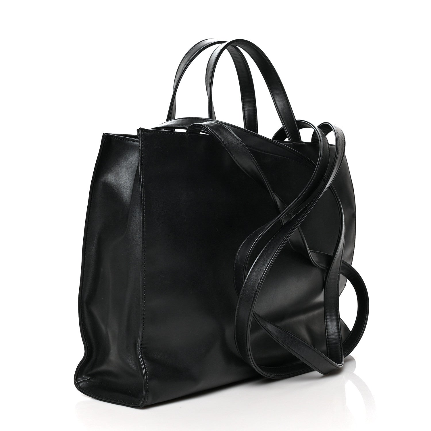 Telfar Vegan Leather Medium Shopping Bag Black 3 of 10