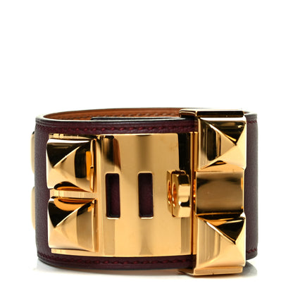 Hermes Swift Collier de Chien CDC Bracelet T2 Bordeaux 2 of 3