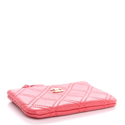 Chanel Lambskin Stitched Tassel Small Cosmetic Case Pink 4 of 9