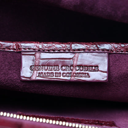 Nancy Gonzalez Crocodile Bar Clutch Purple 7 of 8