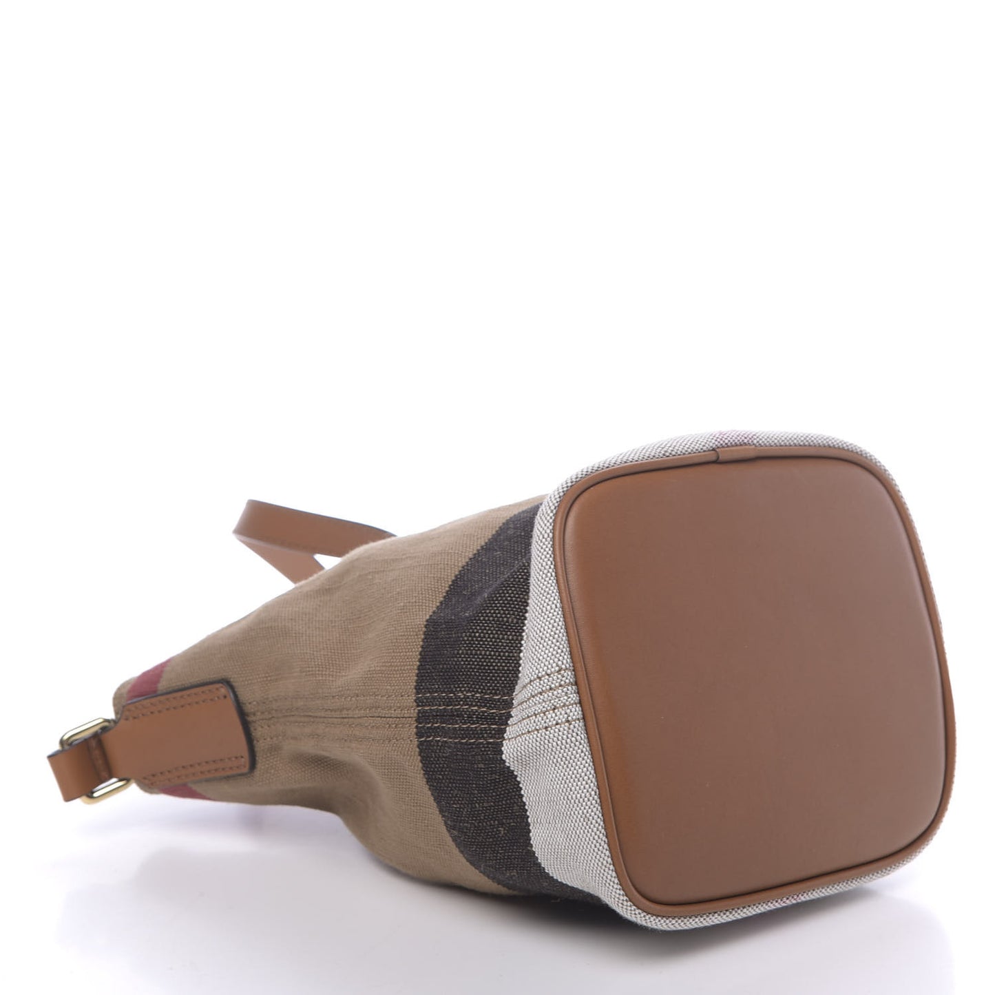 Canvas Mega Check Mini Ashby Tassel Crossbody Saddle Brown