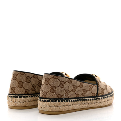 Gucci Monogram Matelasse Diagonal GG Marmont Espadrilles 36.5 Beige Ebony Black 4 of 12