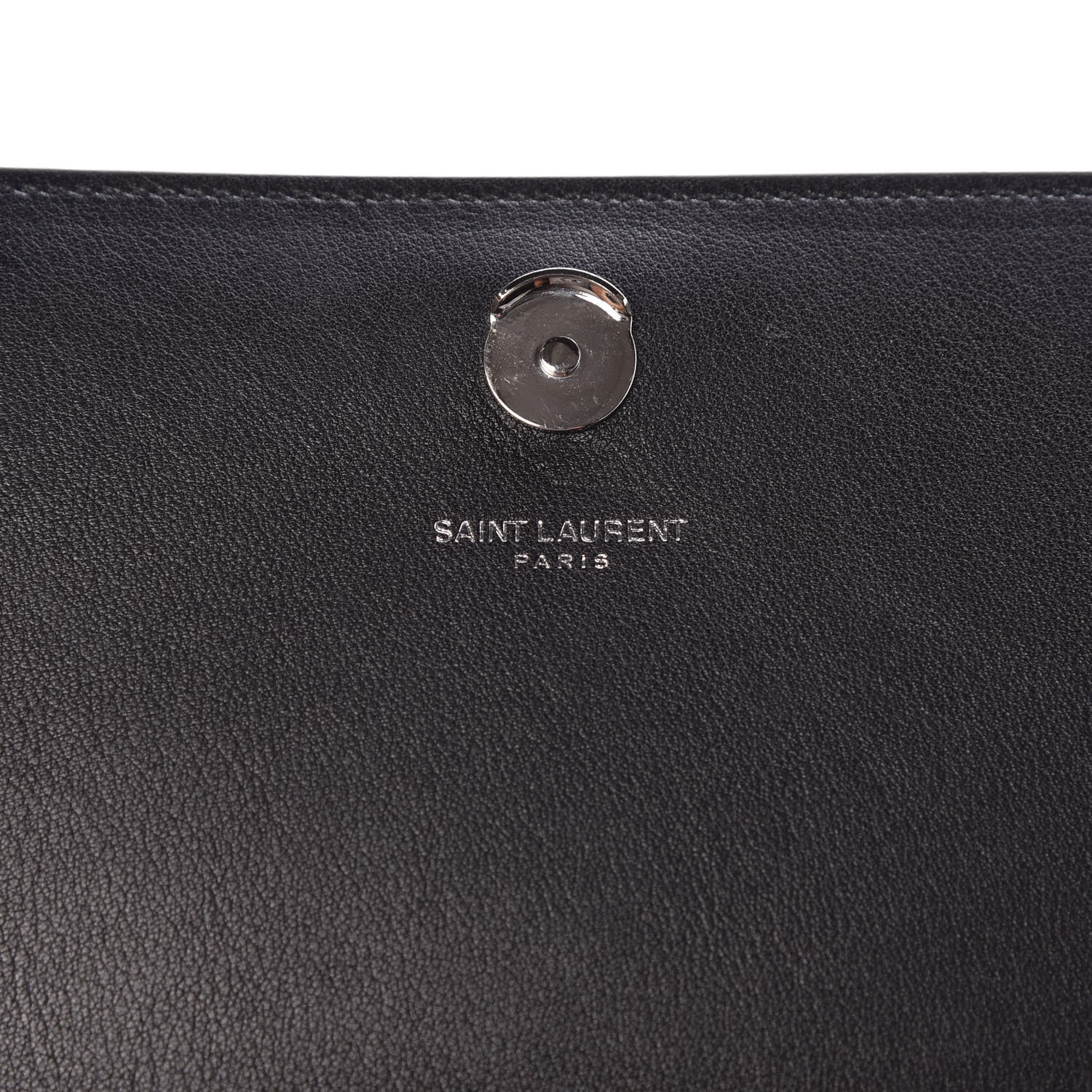 Saint Laurent Calfskin Embellished Medium Monogram Kate Satchel Black 7 of 11
