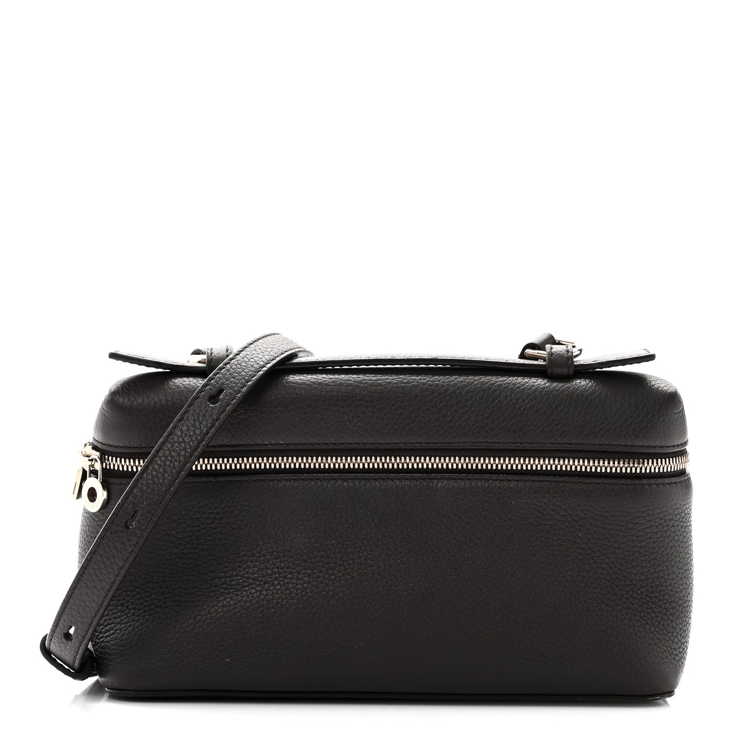 Grained Calfskin L19 Extra Pocket Pouch Dark Chocolate Liquorice