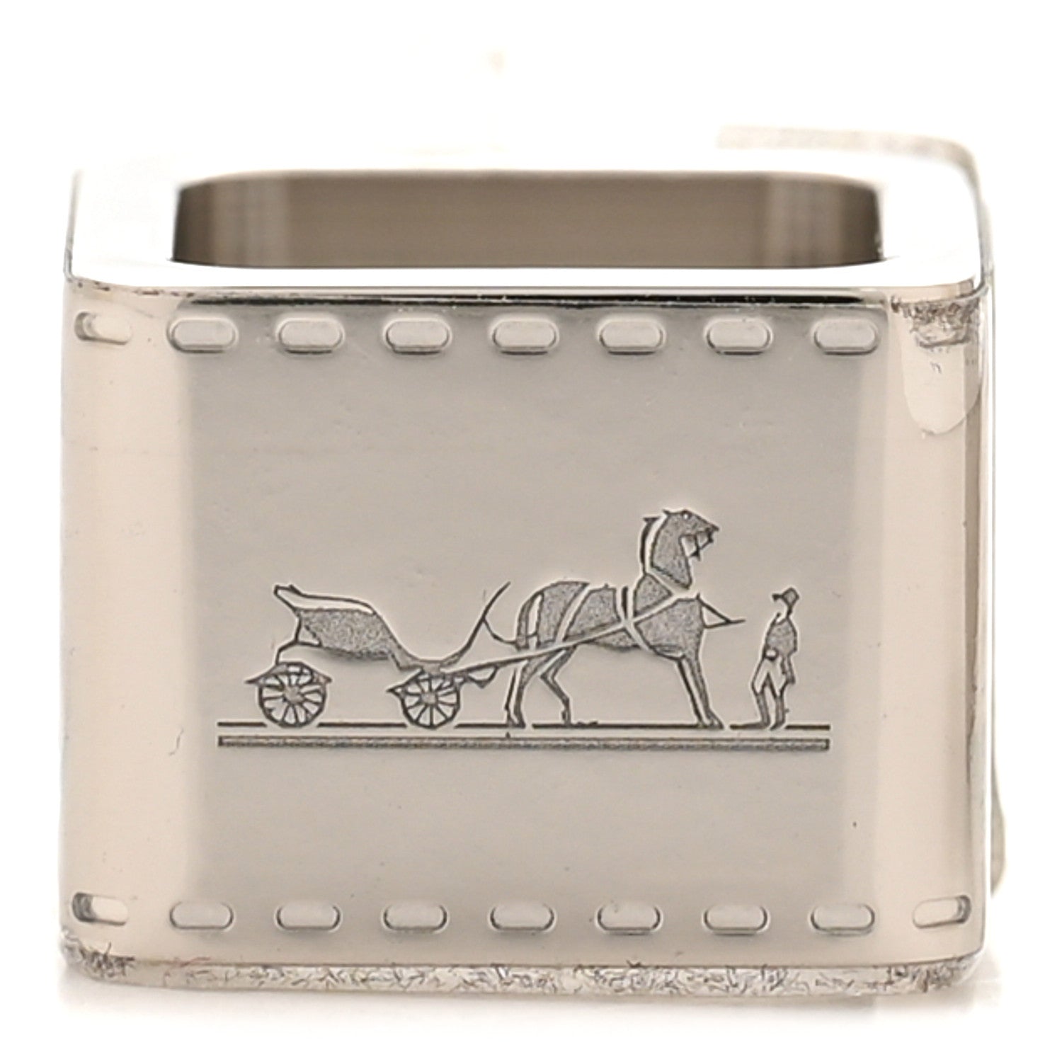 Hermes Palladium Mini Bolduc Scarf Ring 1 of 5