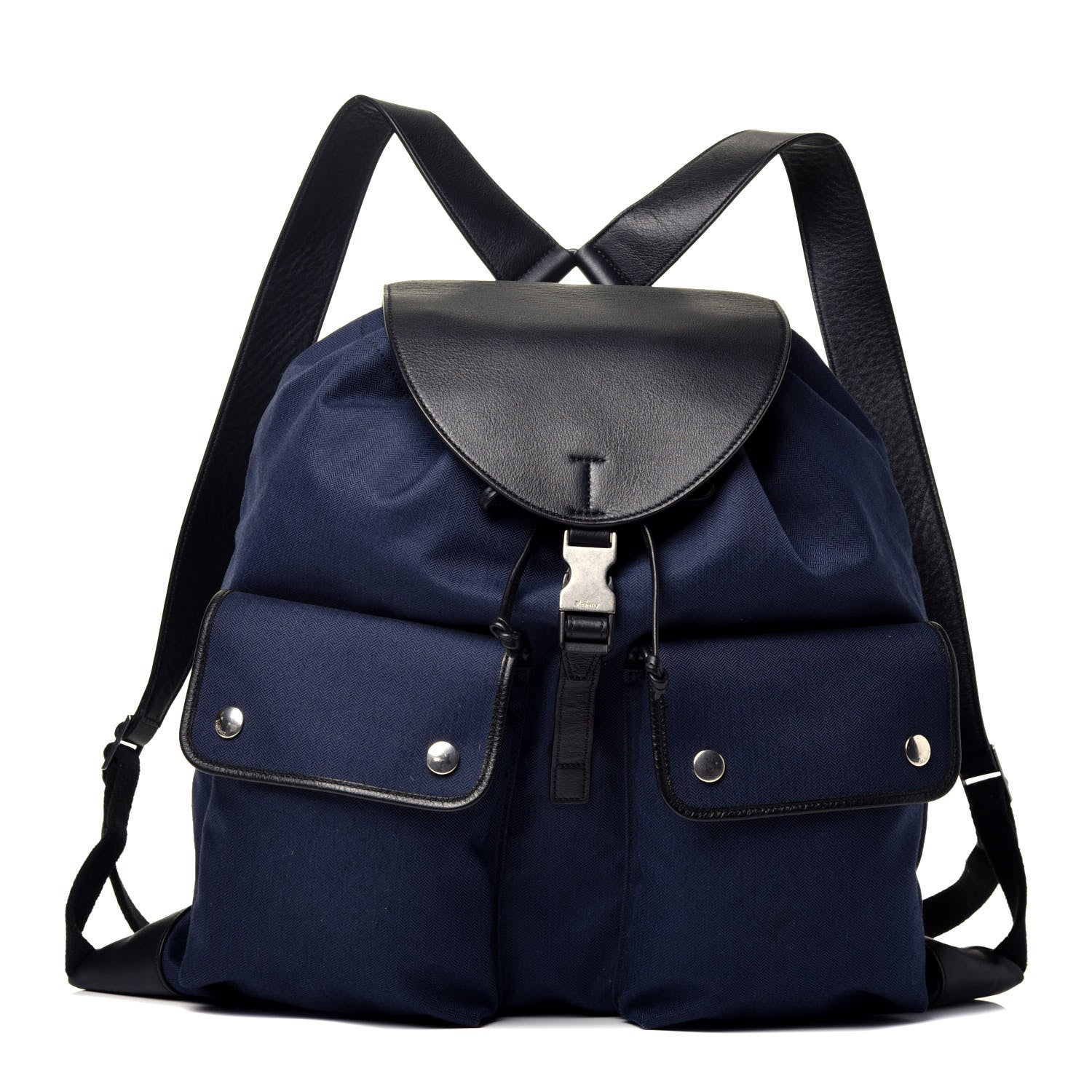 Mulberry Canvas Calfskin Welbeck Backpack Navy Black 1 of 9