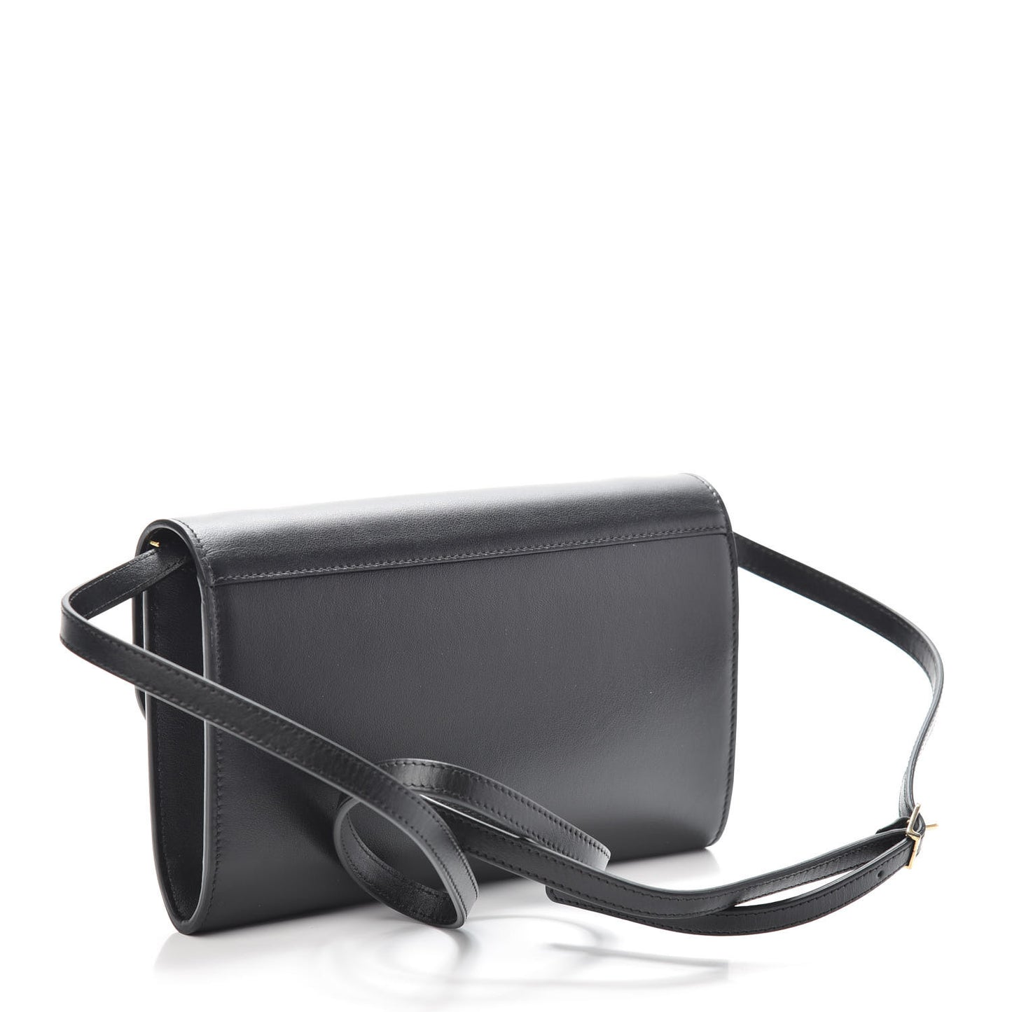 Smooth Calfskin Tassel Belt Bag Black