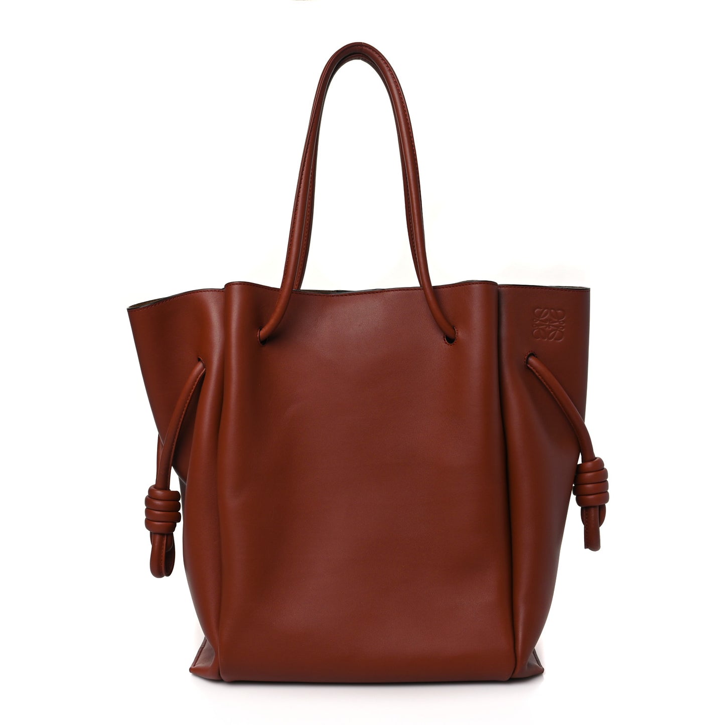 Calfskin Medium Flamenco Knot Bag Rust