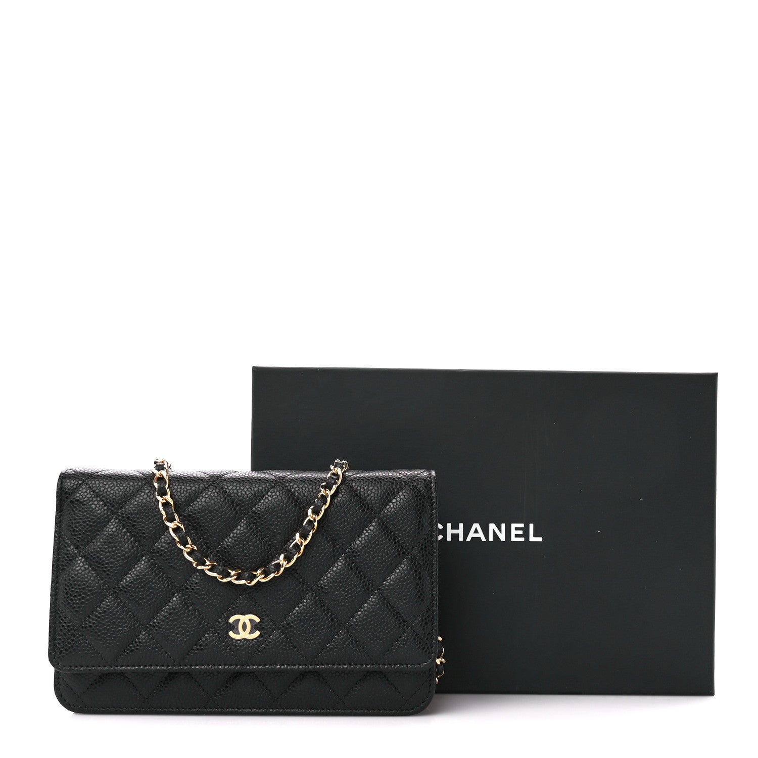 Chanel Caviar Quilted Wallet on Chain WOC Black 12 of 12
