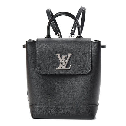 Louis Vuitton Calfskin Lockme Mini Backpack Black 1 of 12
