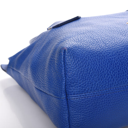 Burberry Grainy Calfskin Medium Baynard Tote Brilliant Blue 8 of 9