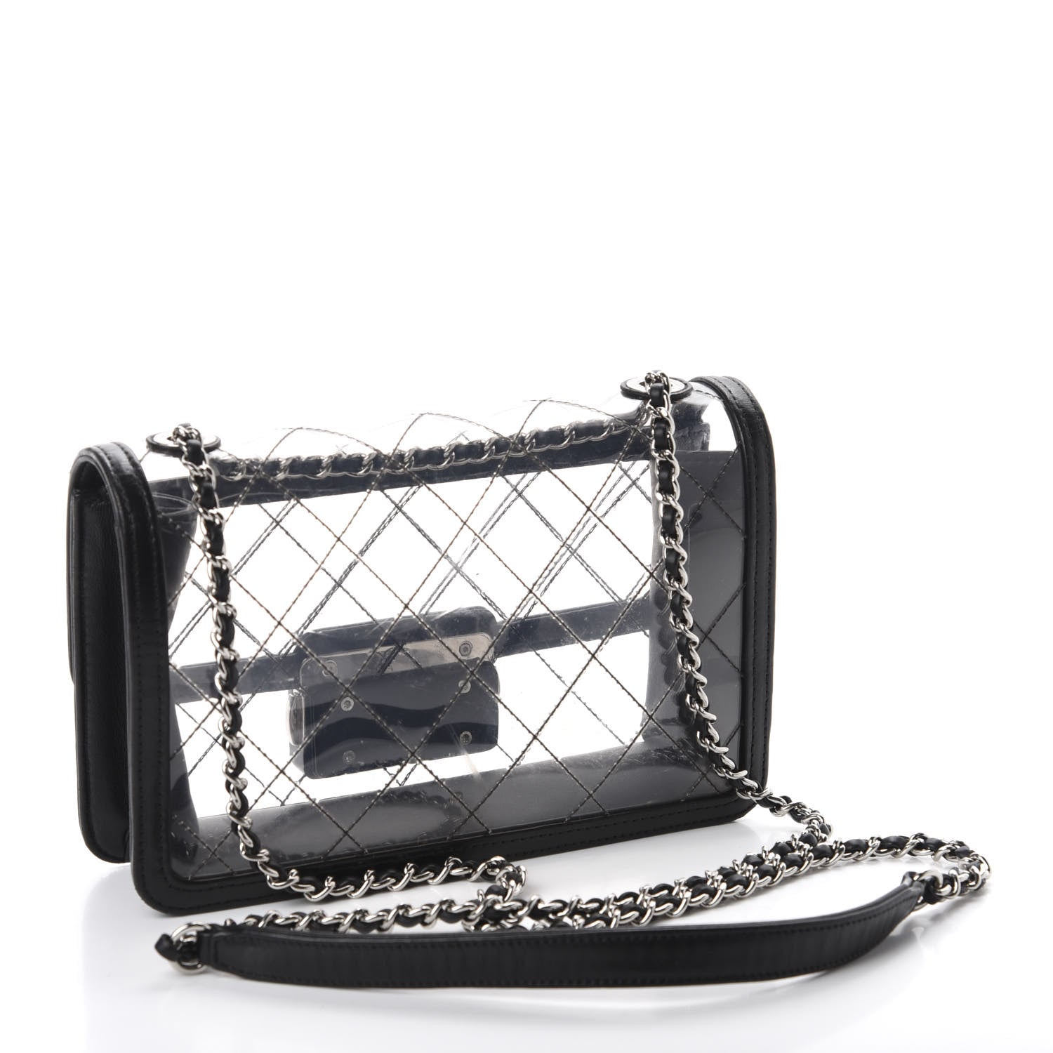 Chanel PVC Lambskin Quilted Beauty Lock Flap Black 3 of 11