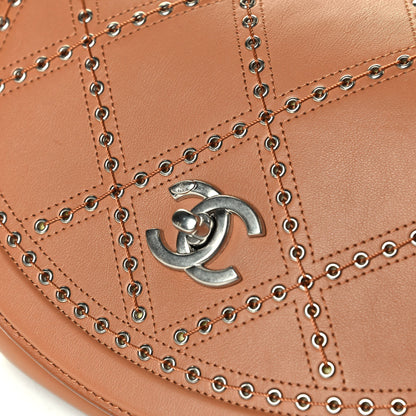 Chanel Calfskin Coco Eyelets Small Flap Bag Camel 8 of 10