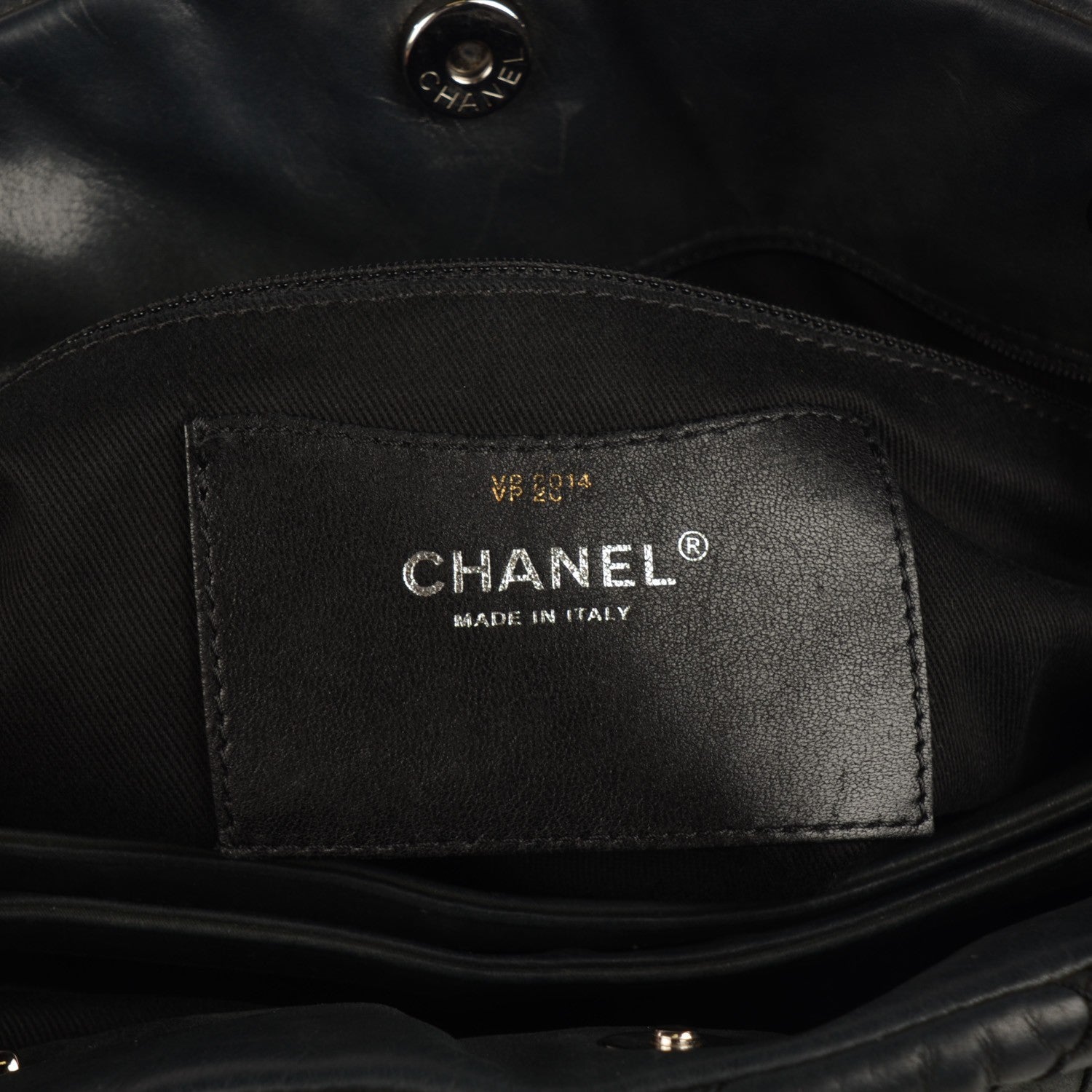 Chanel Iridescent Calfskin Large Just Mademoiselle Dark Grey 6 of 7