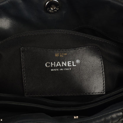 Chanel Iridescent Calfskin Large Just Mademoiselle Dark Grey 6 of 7