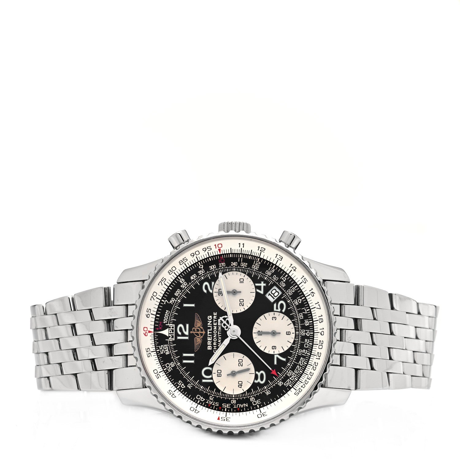 Breitling Stainless Steel 42mm Navitimer Chronograph Automatic Watch Black A23322 2 of 5