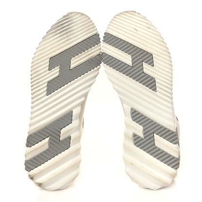 Hermes Technical Canvas Suede Goatskin Bouncing Sneakers 40.5 White Multicolor 5 of 7