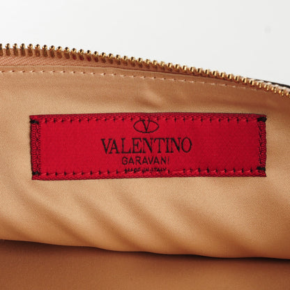 Valentino Garavani Vitello Large Rockstud Zip Pouch Soft Noisette 6 of 6