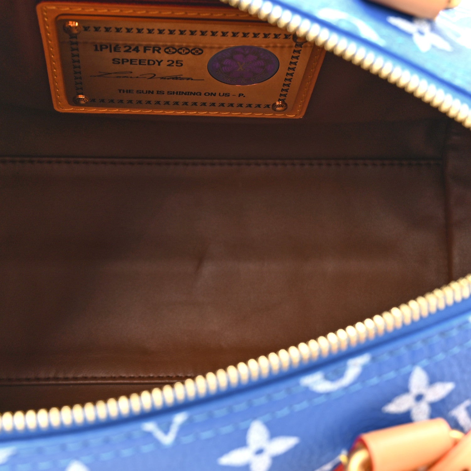 Louis Vuitton Calfskin Monogram Speedy P9 Bandouliere 25 Blue 7 of 14