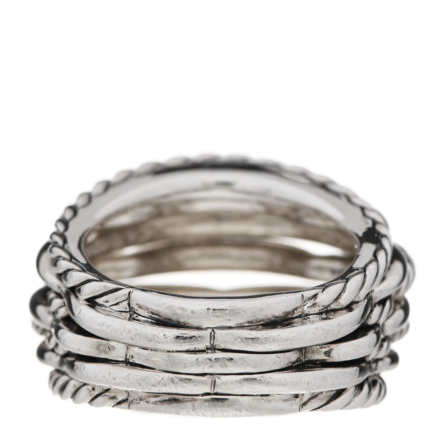 Sterling Silver Diamond 20mm Tides Dome Ring 57 8