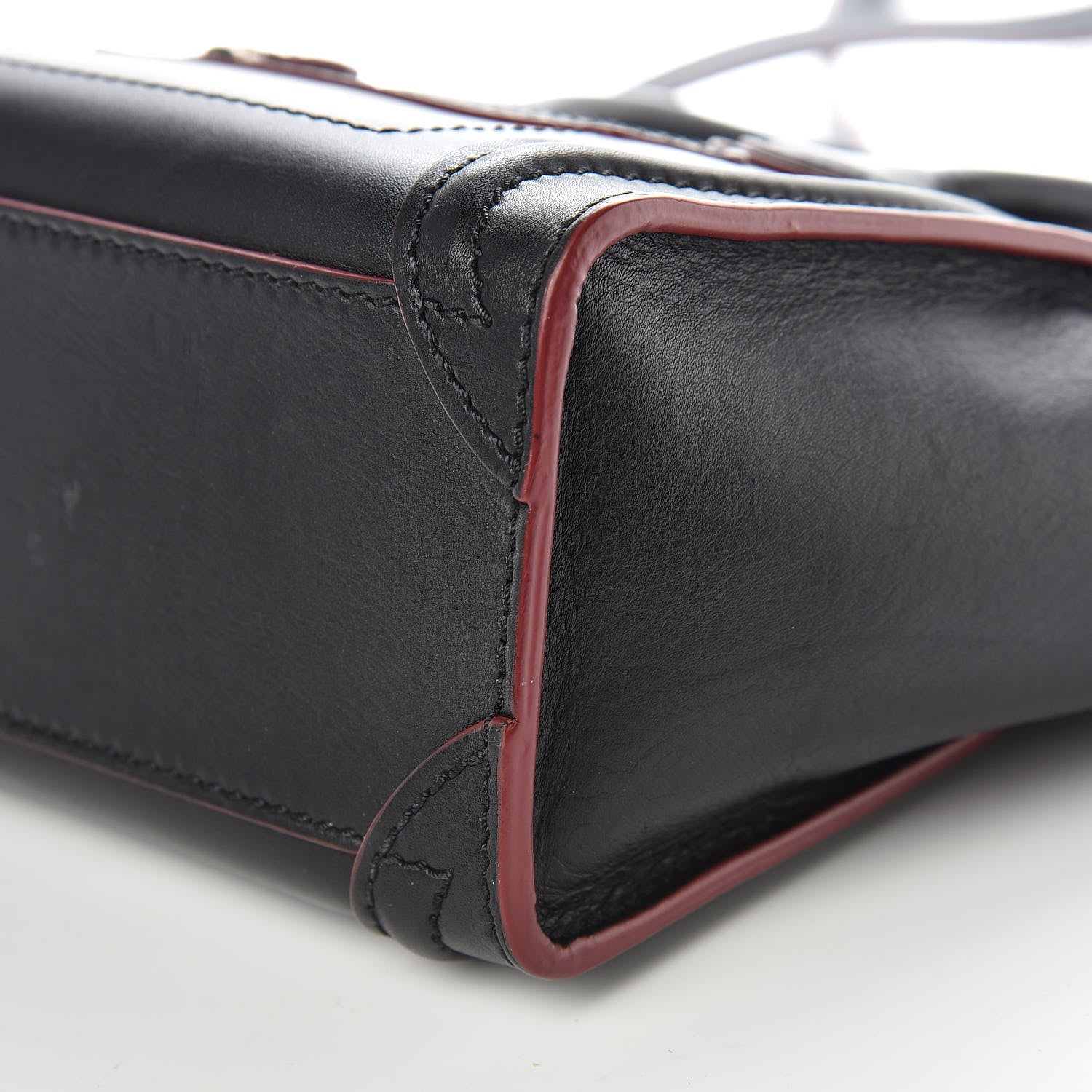 Celine Smooth Calfskin Nano Luggage Black Red 16 of 16
