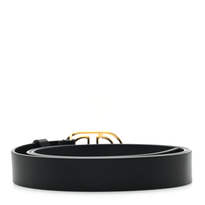 Christian Dior Calfskin 30 Montaigne Cut-Out CD Belt 95 38 Black 2 of 5