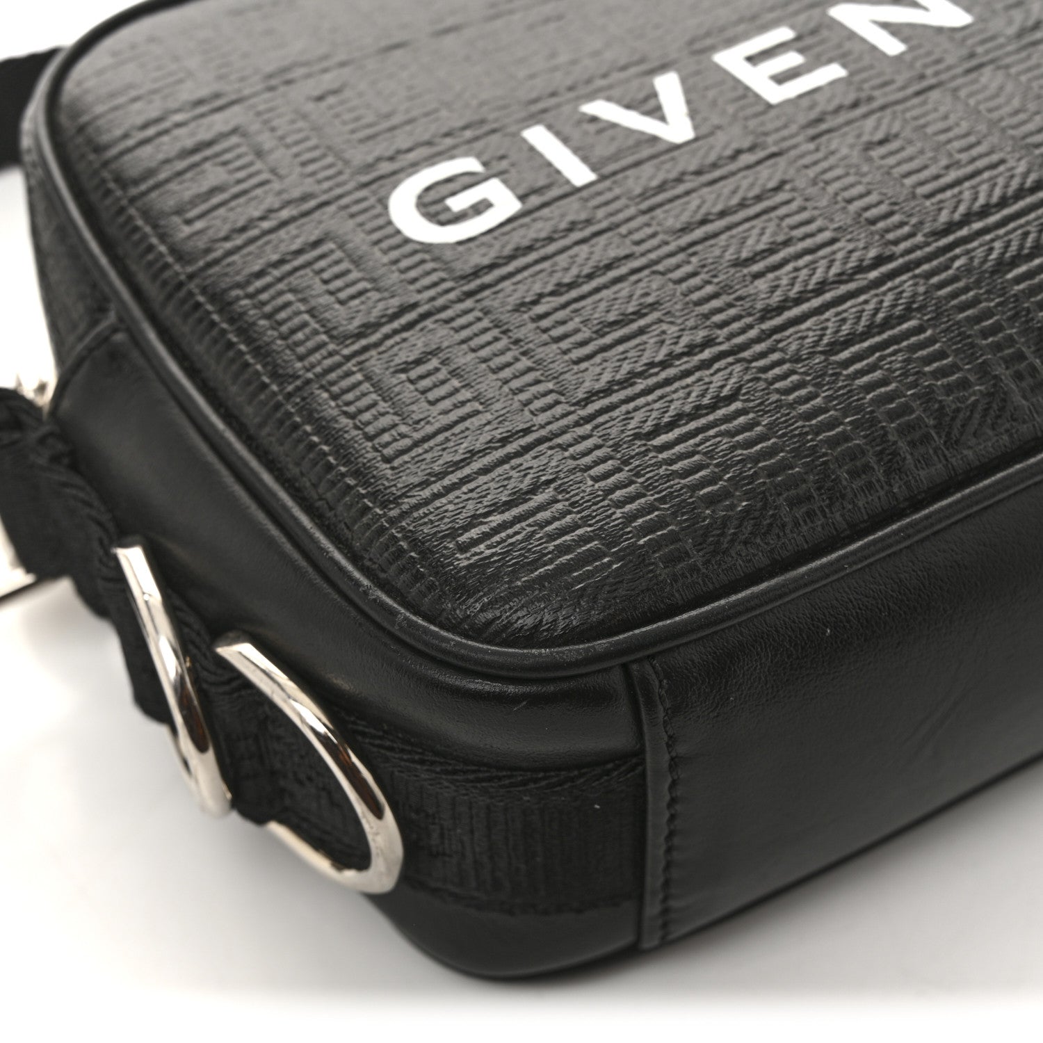 Givenchy Coated Canvas Logo Embossed Body Pouch Black Black 11 of 15