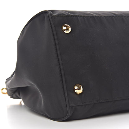 Prada Tessuto Nylon Saffiano Shopping Satchel Black 9 of 11