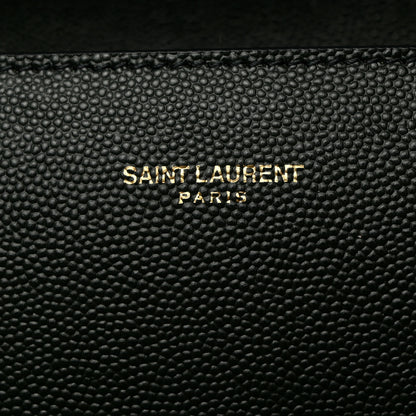 Saint Laurent Grain de Poudre Medium Classic Monogram Cassandra Top Handle Dark Green 8 of 11