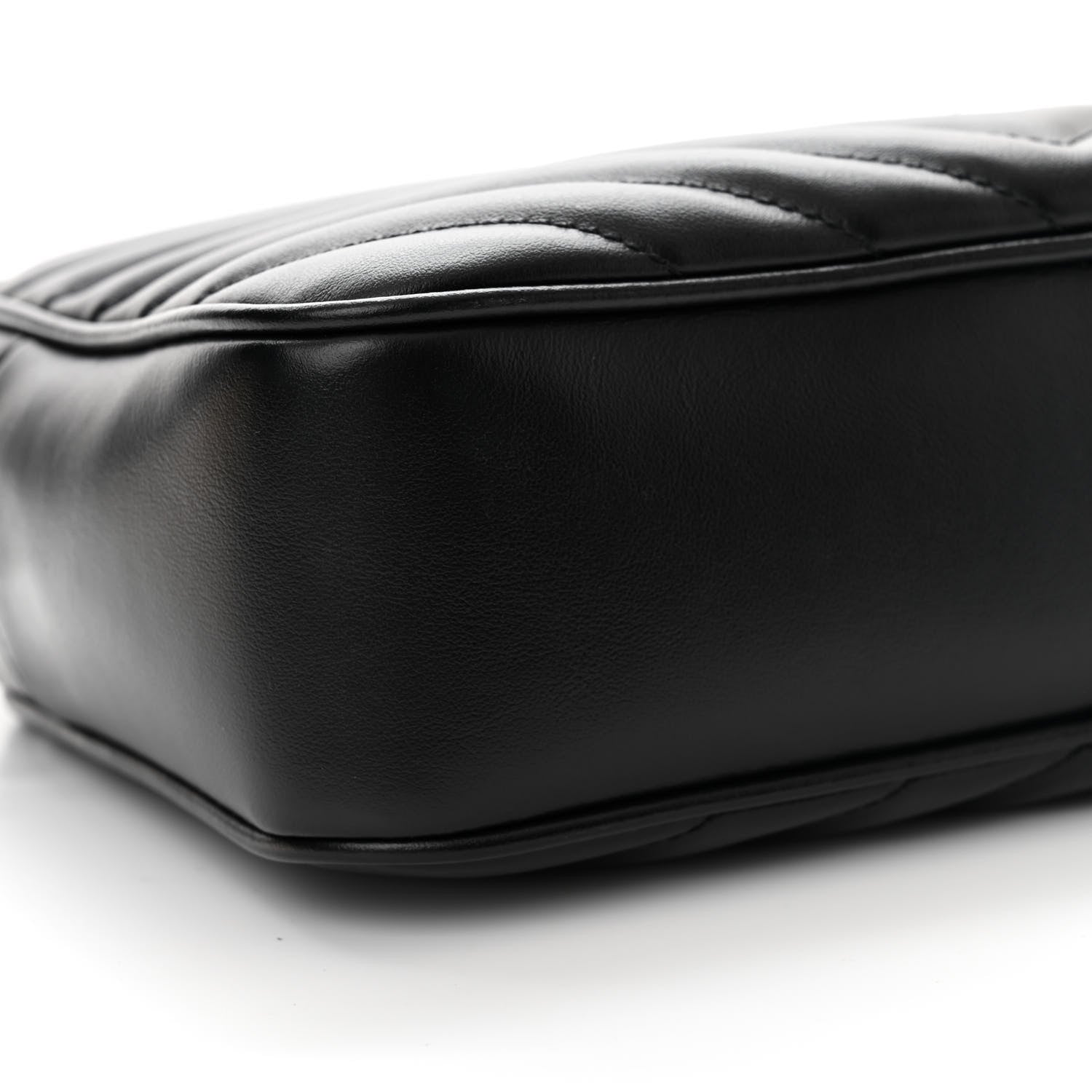 Saint Laurent Calfskin Matelasse Monogram Monochrome Lou Camera Bag Black 9 of 10