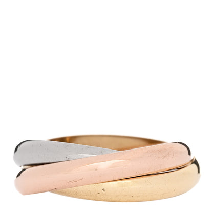 Cartier 18K Pink Yellow White Gold Classic Trinity Ring 62 10 3 of 5