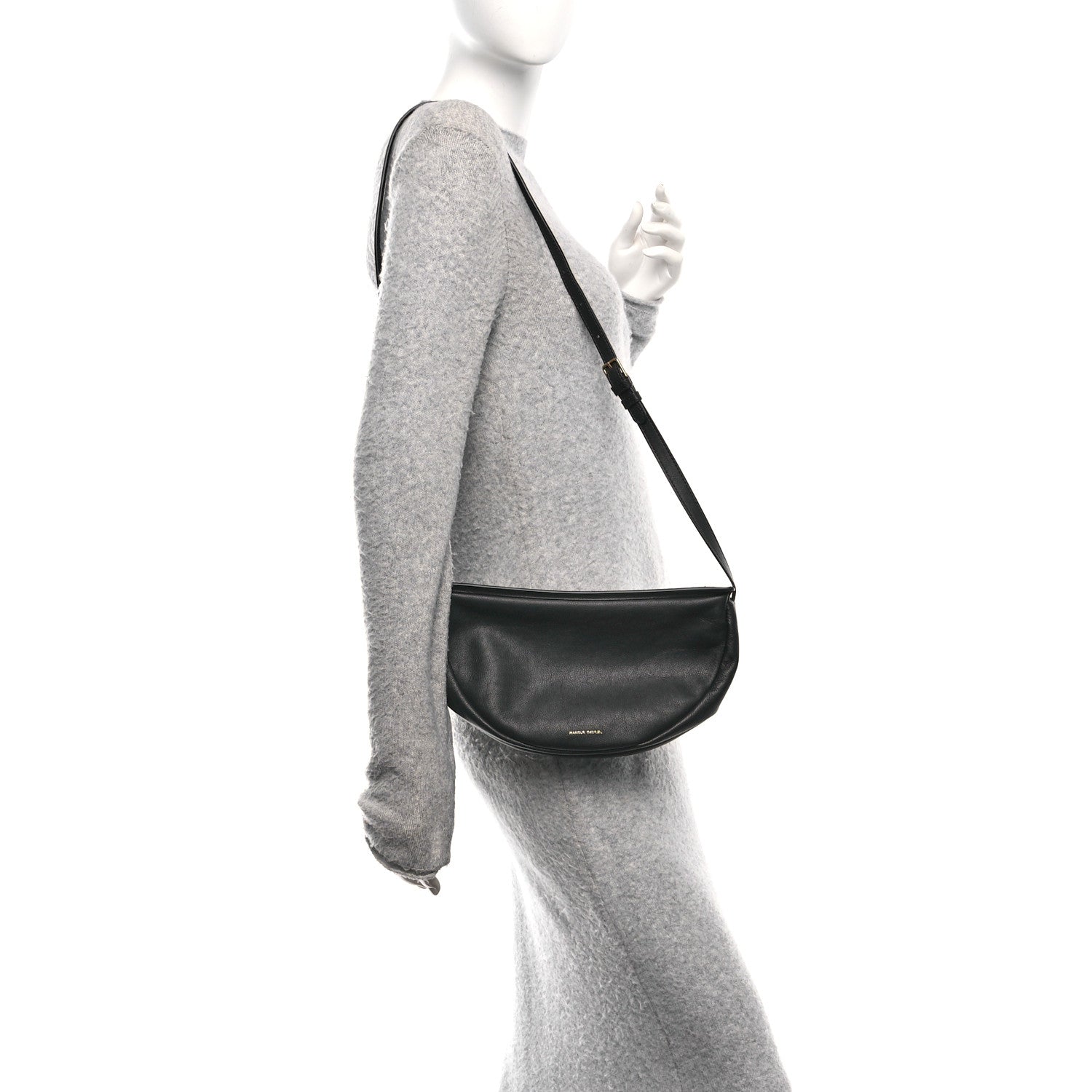 Mansur Gavriel Soft Calfskin Moon Sling Bag Black 2 of 9