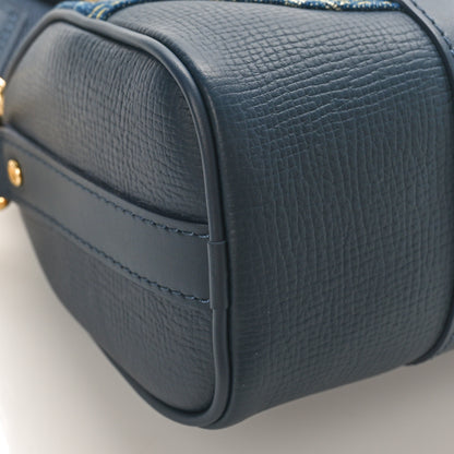 Louis Vuitton X NIGO Taurillon Monogram Denim Drip Keepall XS Blue 7 of 9