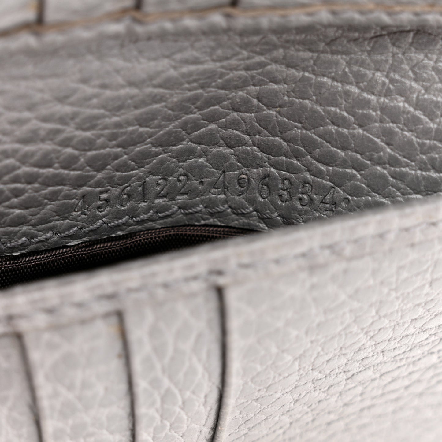 Dollar Calfskin Double G French Flap Wallet Grey