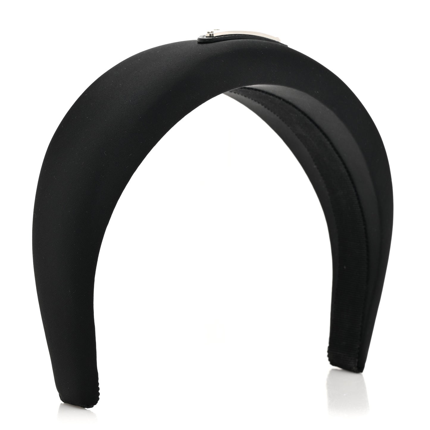 Re-Nylon Metal Triangle Logo Headband Black