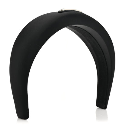 Prada Re-Nylon Metal Triangle Logo Headband Black 3 of 7
