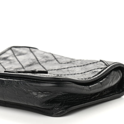 Saint Laurent Crinkled Calfskin Matelasse Monogram Niki Chain Wallet Black 8 of 9
