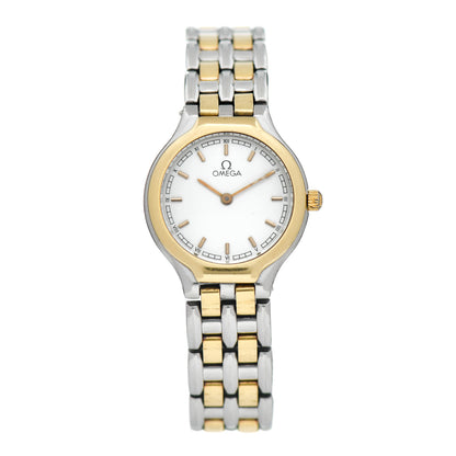 Omega Stainless Steel 18K Yellow Gold 23mm De Ville Quartz Watch White 795.0901 1 of 4