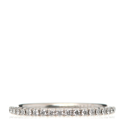 Tiffany 18K White Gold Diamond Metro Band Ring 49 5 3 of 5