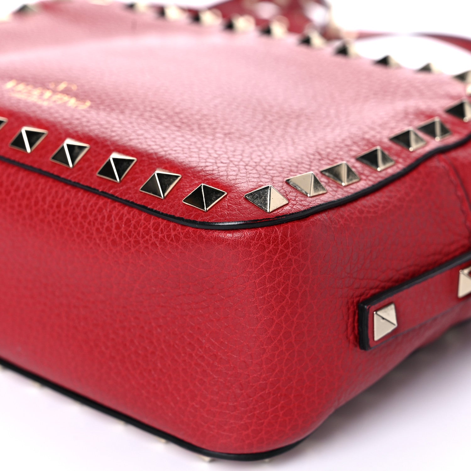 Valentino Garavani Grained Calfskin Rockstud Camera Crossbody Bag Rosso Valentino 10 of 14