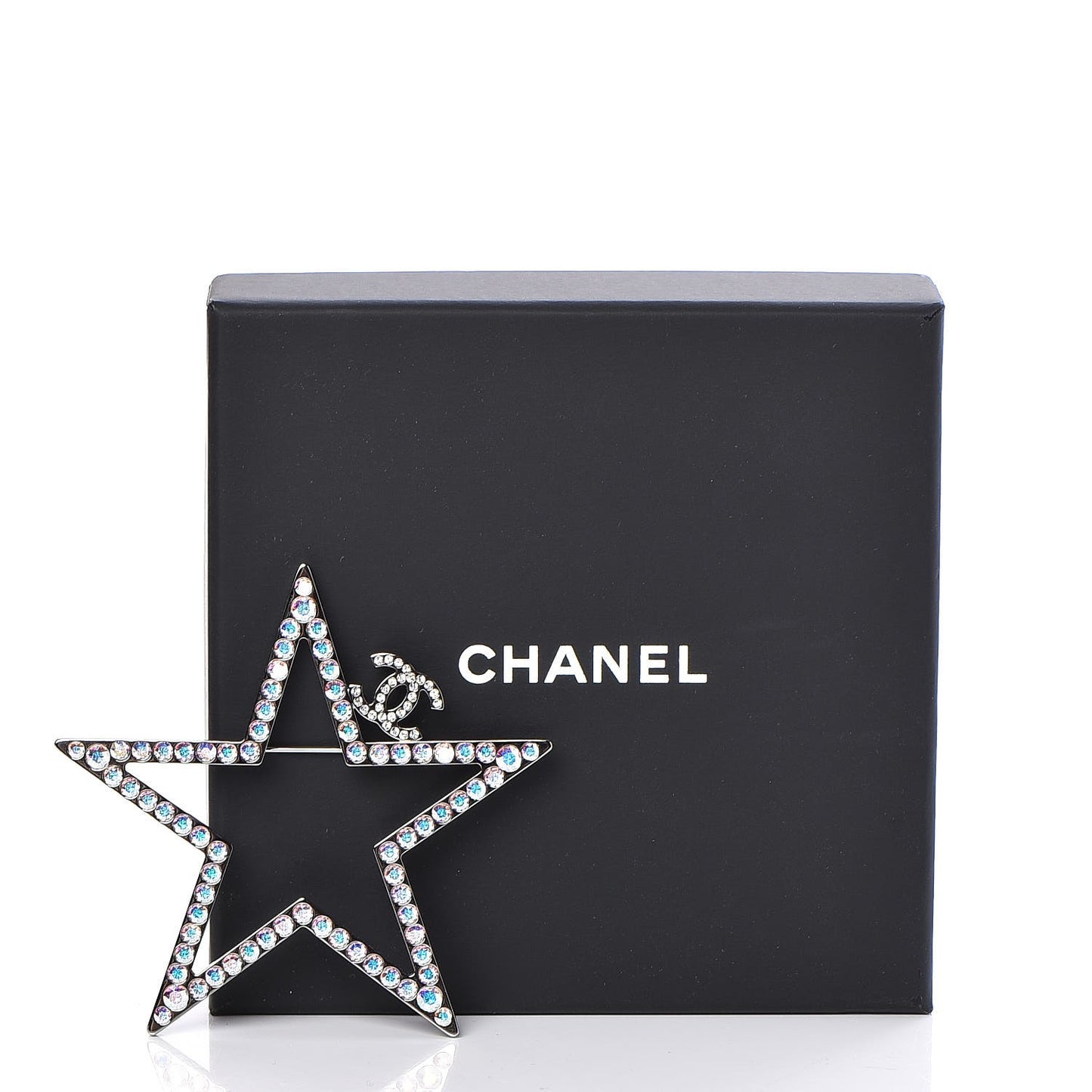 Ruthenium Crystal Star CC Brooch