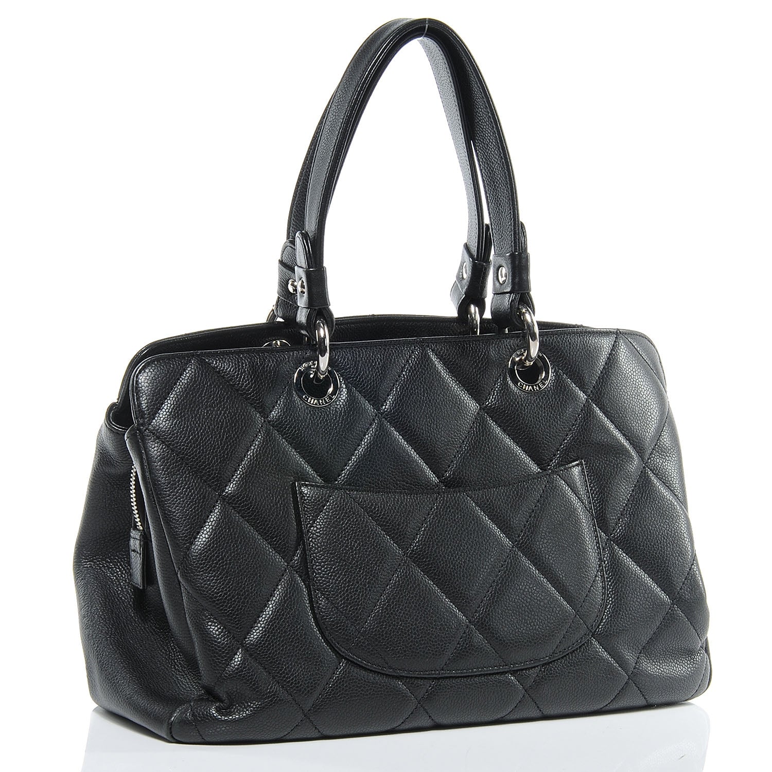 Chanel Soft Caviar Quilted CC Timeless Tote Black 3 of 8