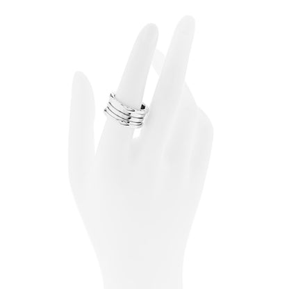 Bulgari 18K White Gold B.Zero1 Three-Band Ring 56 7.5 2 of 5