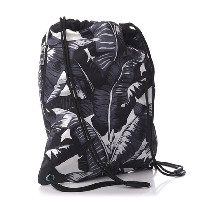 Dolce & Gabbana Nylon Printed Drawstring Backpack Black 2 of 10
