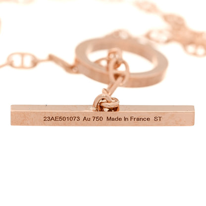 Hermes 18K Rose Gold Diamond Chaine D'Ancre Contour Bracelet ST 4 of 5