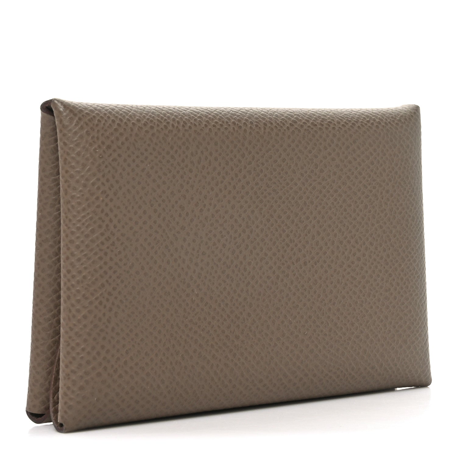 Hermes Epsom Calvi Duo Card Case Etoupe 3 of 7