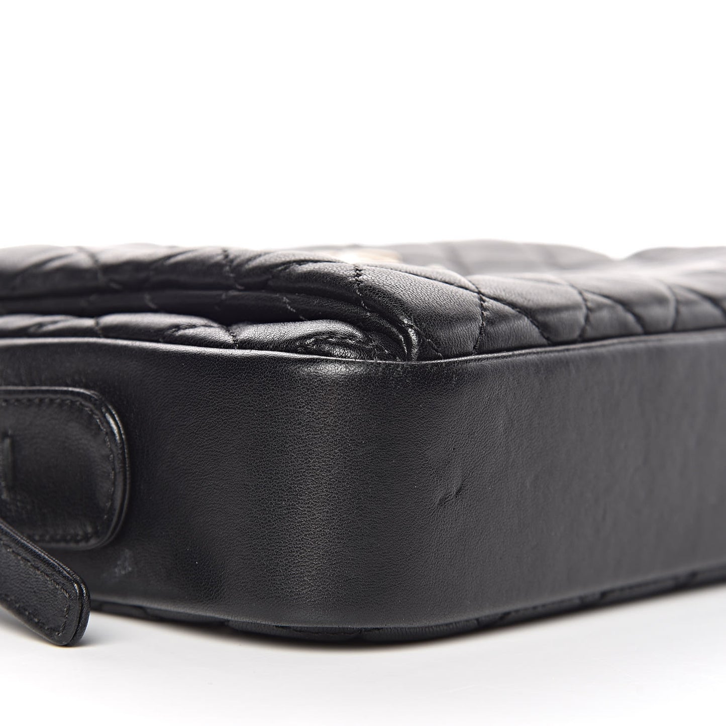 Lambskin Quilted Camera Case Black