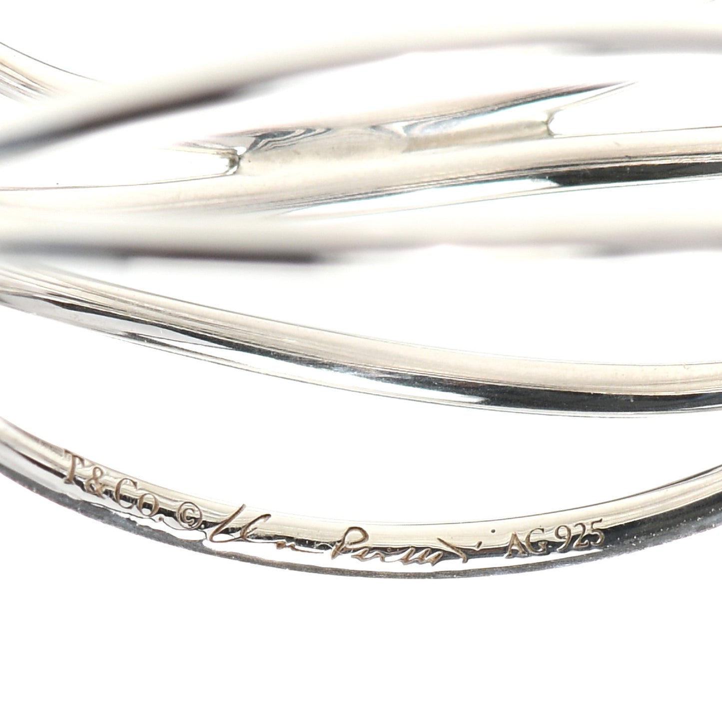 Sterling Silver Elsa Peretti 5 Row Wave Ring 58 8.25