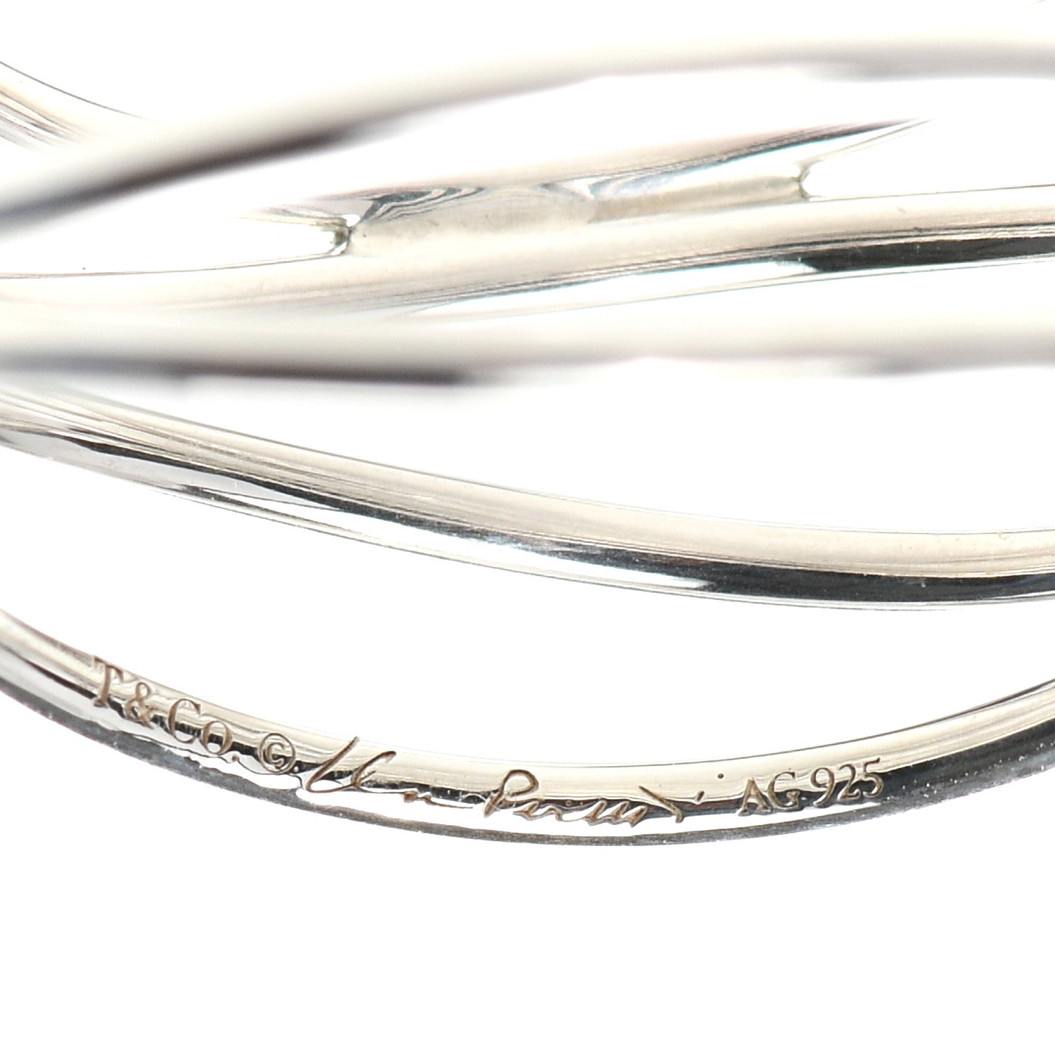 Tiffany Sterling Silver Elsa Peretti 5 Row Wave Ring 58 8.25 4 of 4